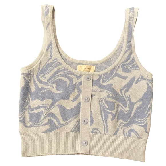 L.A. Hearts Pac Sun- Kiara Swirl button down sweater vest tank-Small - Picture 4 of 9